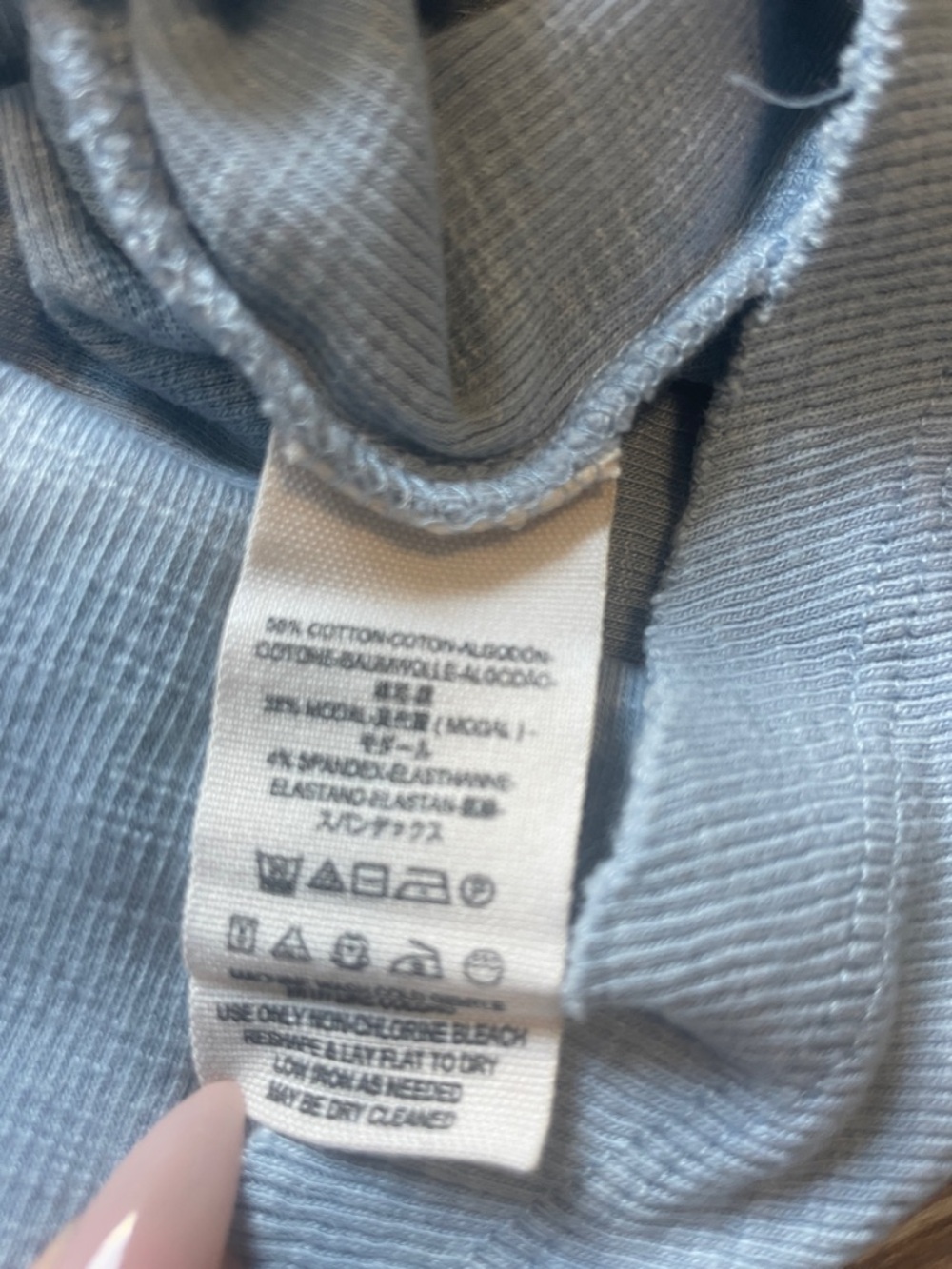 FREE PEOPLE Light Blue Lace-Up Ribbed Tank - Picture 5 of 7